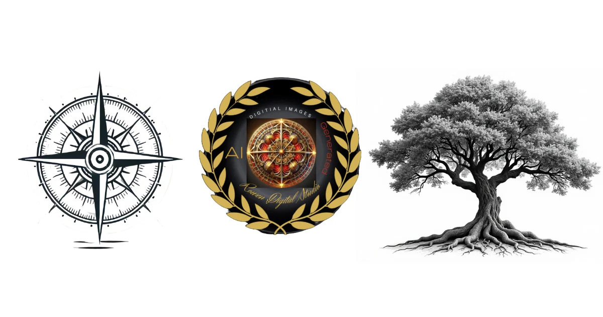 Compass Rose • RDS crest • Tree of Life
